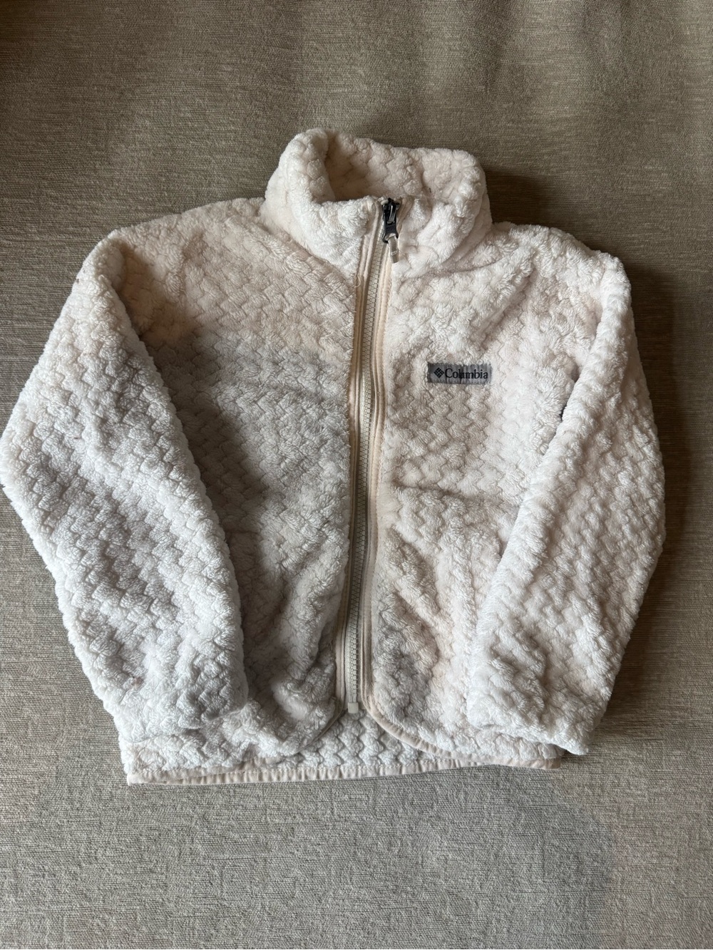 Columbia Girls XXS Cream Sherpa Fleece Full Zip Jacket Cozy Teddy